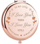 ElegantPark Romantic Wife Gifts from Husband Girlfriend Gifts Engraved Compact Mirror Unique Gift...