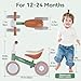 Liberry Light Up Baby Balance Bike 1 2 Years, Ride Toys with Adustable Seat for Boys Girls, First Birthday Gift for Toddlers, Green