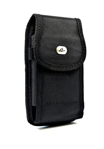 Vertical Heavy Duty Rugged Canvas Belt Clip Case Cover Pouch Holster for Nokia Lumia 635 * Fits with Mophie Juice Pack