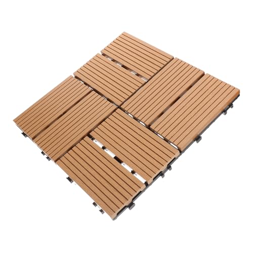 Angoily 1pezzo Per Deck Interlocking Facile Installazione Diy Resistente Sole e Colore Giallo