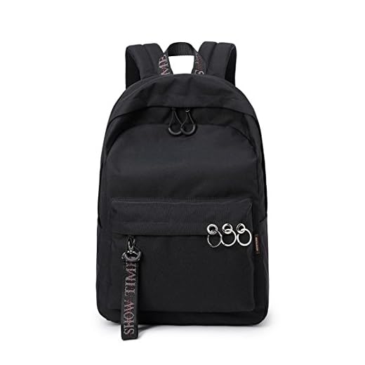 Joymoze Mochila Escolar Unisex Clásica Mochila para Portátil De 15.6" para Adolescente con Puerto De Carga USB Negro