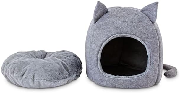 review EveryYay Snooze Fest Fellow Feline Hooded Igloo Cat Bed, 15.5