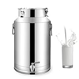 YLKJCE Jarra con Grifo Jarra De Transporte De Acero Inoxidable Cubo para Transportar Leche, para Almacenar LíQuidos Y SóLidos(Capacity, 68liter)