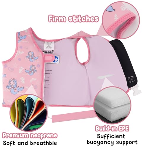 Image of Toddler Swim Vest, Neoprene Trainer with Adjustable Straps and Crotch Strap