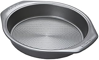 Circulon Momentum Round 9 Inch Cake Tins for Baking - Non Stick Round Cake Tin 23cm with Extra Large Handles, Grey Carbon Steel, Dishwasher Safe Bakeware