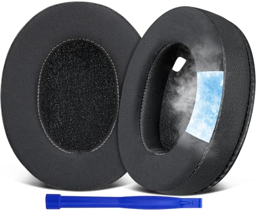 SOULWIT Cooling Earpads for Sony WH-1000XM4 Headphones Ear Pads Cushions with High-Density Noise Isolation Foam Added Thickness Without Affecting Sensor - Black