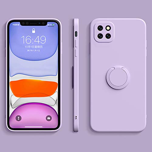 UKDANDANWEI Capa Enjoy 20 5G, suporte de anel de metal fino com rotação de 360 graus, capa magnética