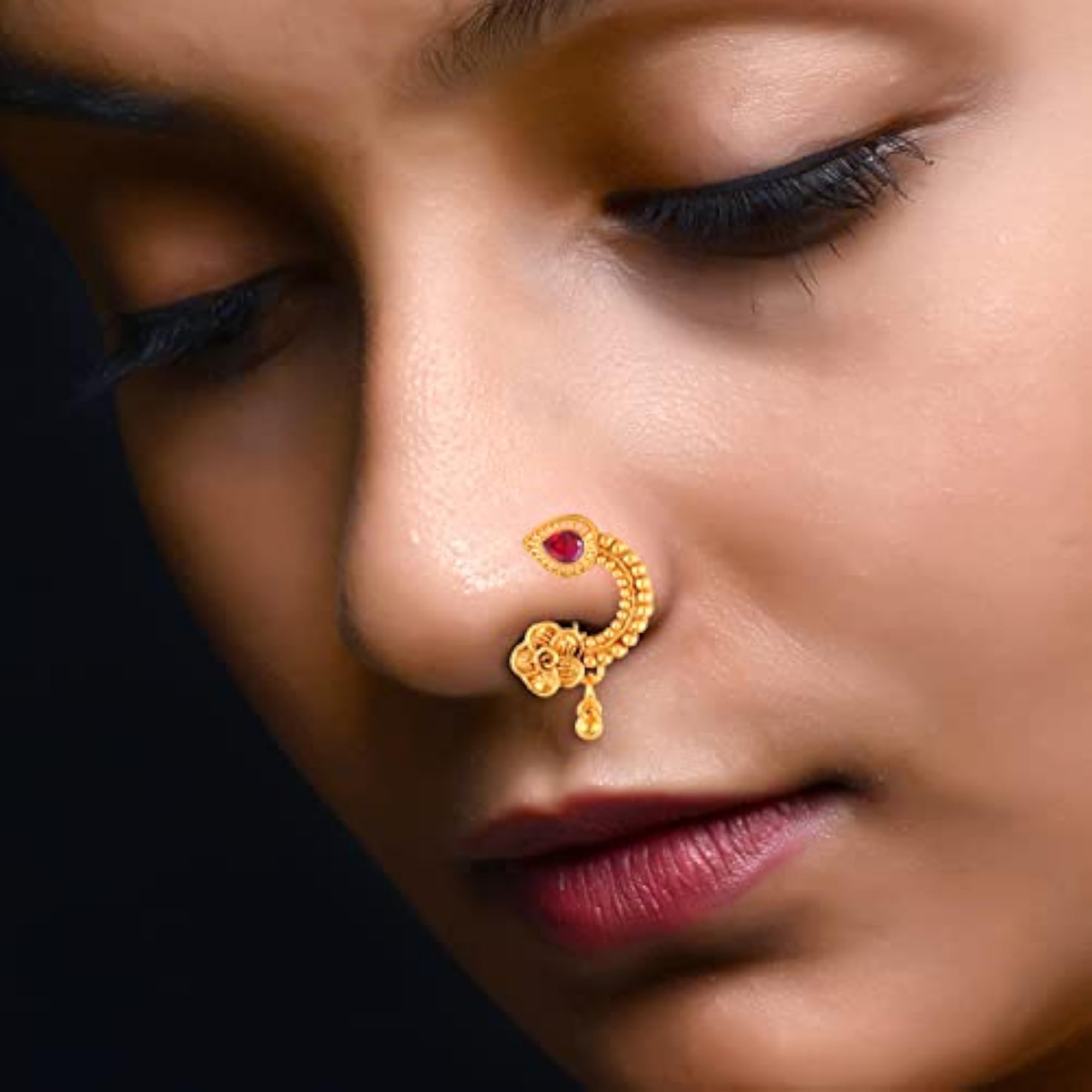 Women's Elegant Peacock Style Designed Nath/Nosepin, Gift for Her