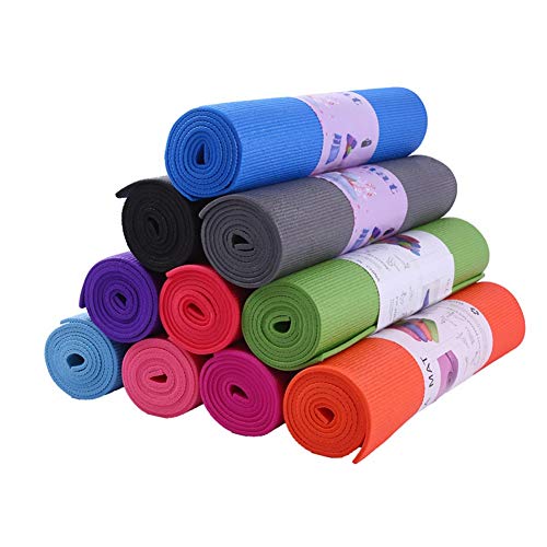 Tapis de yoga en PVC matelassé antidérapant pour exercices de fitness et gym