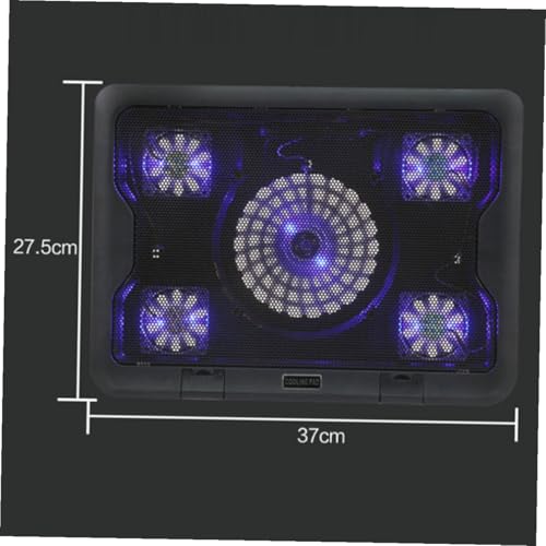 Base ajustable para laptop con 5 ventiladores y USB miniatura 7