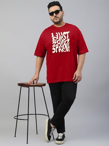 Image of Veirdo Men's Pure Cotton Half Sleeve Plus Size Printed T-Shirts, Stylish, Comfortable & Durable Cotton Tees | Sizes: S to 2XL