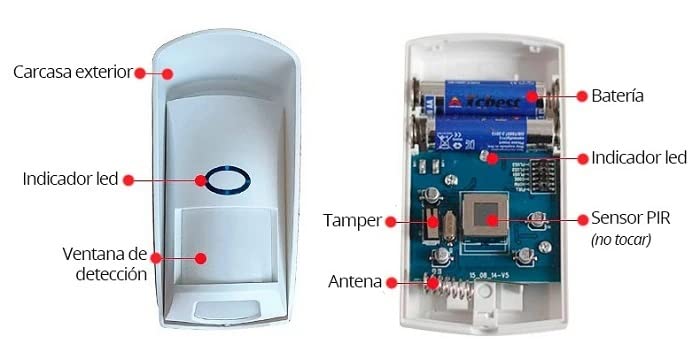 Détecteur de mouvement sans fil IP65 pour extérieur CT70 433Mhz - 1527 (nécessite une centrale d'alarme)