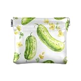 Fresh Serviceberry Portamonete in pelle per donne e uomini con frutta, comodo mini portamonete, per ragazze e donne, Divertente Pepino Frutta Bianca, 1 size, moderno