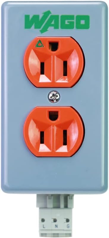 Serie Wago CPO | Salida dúplex con tierra aislada | Conector MCS enchufable | Conexión doble por polo | 125 VCA | 15 A | [Unidad individual]