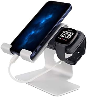 Tranesca 2-in-1 Charging Stand for Fitbit Versa 3 and Cellphone