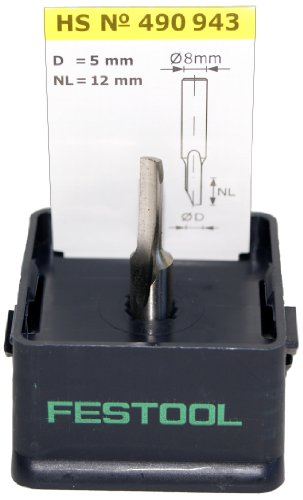 Fresa de ranuras HS S8 D 5/12 Festool original para carpintería fina y ensambles