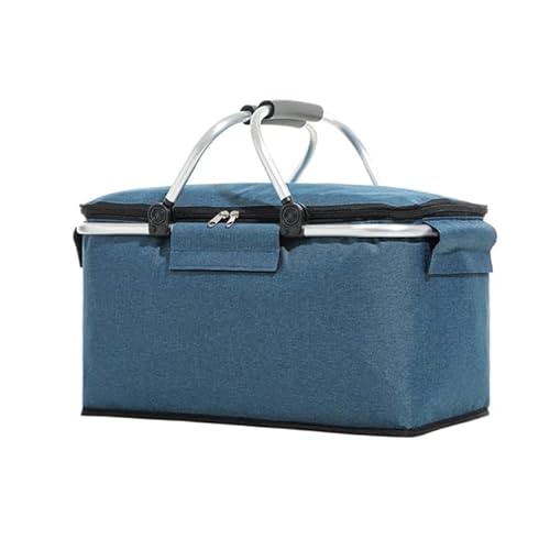 Cesta Piquenique Bolsa Térmica Lanche Camping Picnic Praia - AZUL