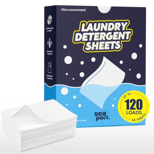 Laundry Detergent Sheets 120 Loads, Fresh Linen Scent, No Plastic No mess, Pre-Measured for Deep Clean Hypoallergenic, Space Saving, easy for Dorm House, Travel essentials, Quick Dissolve, 60 Ct Laundry Detergent Sheets 120 Loads, Fresh Linen Scent, No Plastic No mess, Pre-Measured for Deep Clean Hypoallergenic, Space Saving, easy for Dorm House, Travel essentials, Quick Dissolve, 60 Ct