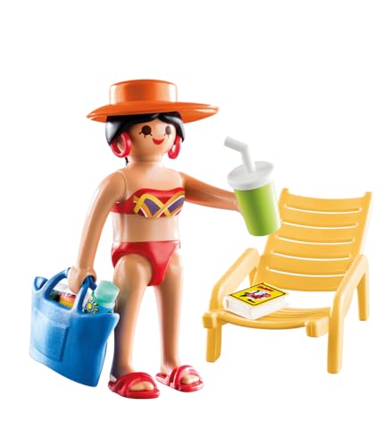 PLAYMOBIL Special Plus 70300 Urlauberin mit Liegestuhl, ab 4 Jahren – Ansicht 3