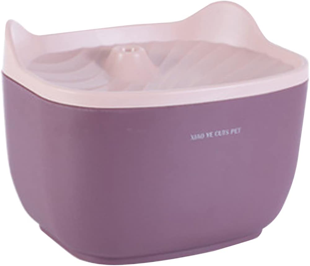 Cat Water Fountain, 84oz/2.5L Ultra Quiet Pet Water Fountain with Filtration, Dog Automatic Drinking Fountain Dog Water Bowl Dispenser Drinking Water,Purple
