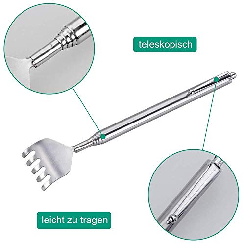 Depory Rückenkratzer Teleskopisch-Rückenkratzer Edelstahl-Rückenkratzer Kratzhand Rückenkratzer Ausziehbar von 16cm bis 50,5cm - Image 5