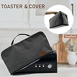 Long Slot Toaster with Cover, 2 Slice 1.65'' Extra Wide Slot Stainless Steel Toasters with Reheat Defrost Cancel Functions,6 Shade Settings, Single Slim Bread Toaster,Removable Crumb Tray,Matte Black