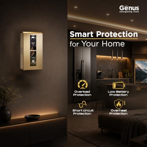 Image of Genus MaxiLion Air 1500 Inverter 1125 VA with Upto 12 Year Life Integrated 1280Wh Lithium-Ion Battery for Home Office & Shop - Full 5 Year Product Warranty