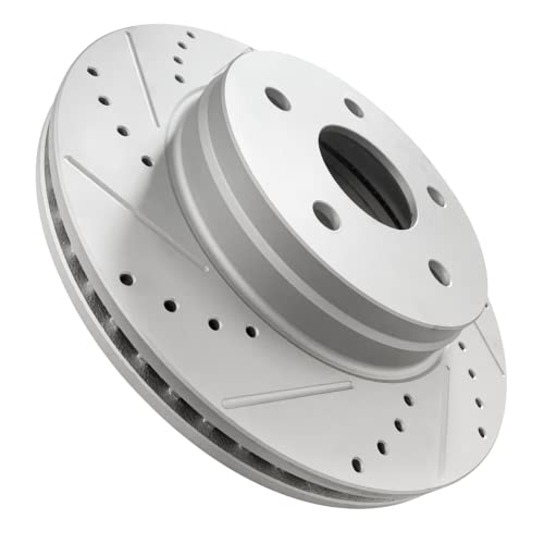 Weize BRA-0118-DR0617 Front +Rear Truck & Tow Brake Kit, Carbon Fiber Ceramic Brake Pads & Drilled/Slotted Brake Rotors thumb #8