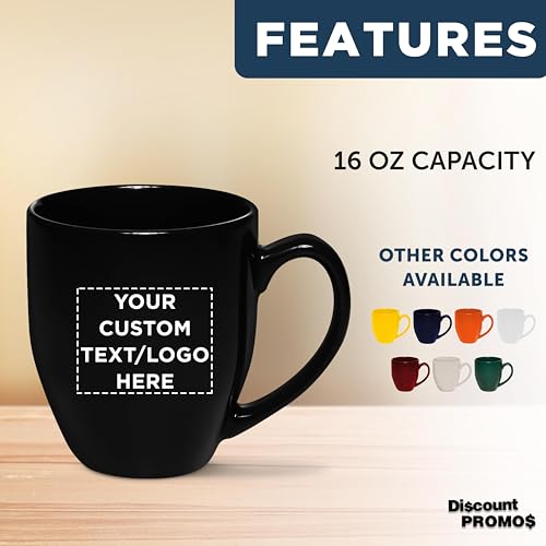 Set de 100 tazas grandes personalizadas de cerámica 16 oz miniatura 2