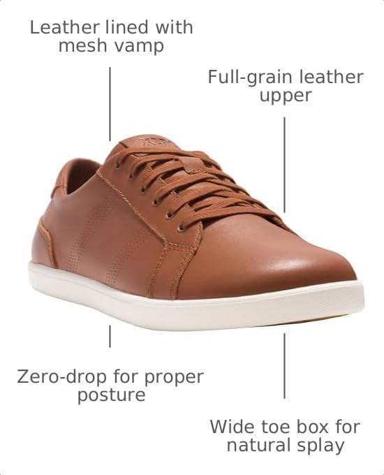 Image of Xero Shoes Men's Dillon Leather Barefoot Classic Sneaker