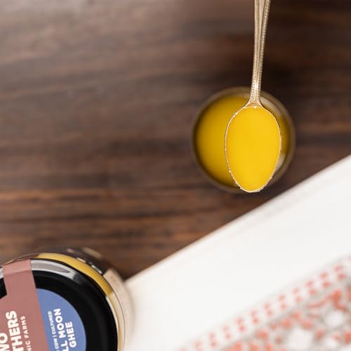 Image of Two Brothers Organic Farms -Desi Gir Cow Cultured Ghee (500ml) | Full Moon Cultured Cow Desi Ghee | Curd-Churned Bilona Ghee | Pure, Natural, and Healthy | India's Only Certified Grass-Fed Desi Gir Cow Ghee