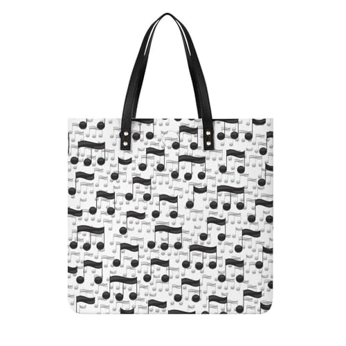 Tote bag notes de musique grand sac shopper pour ranger vos partitions et grands formats A4