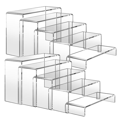 StyEdEk 10 Pcs Large Acrylic Risers 5 Sizes(7" L~9" L)