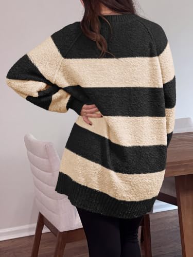 Image of Saodimallsu Womens Oversized Sweater Fuzzy Long Sleeve Casual Tunic Sweater