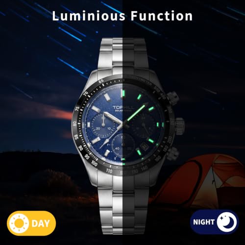Image of TOPHILL Men Watches Automatic Mechanical Watches - Dive, GMT, Chronograph & Dress Styles | 316L Stainless Steel, Sapphire Crystal, Ceramic Bezel | 5ATM-300M Waterproof with Super Luminous | Classic Business & Sport Casual