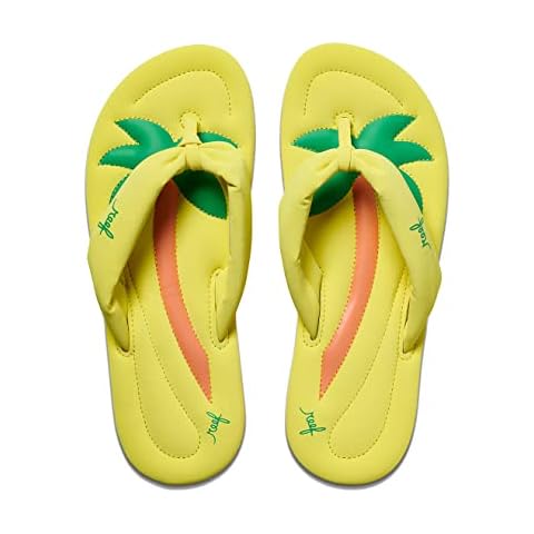 Reef Women's Pool Float Sandal in Yellow Palm Cover