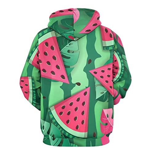 Sweats à capuche manche longue pastèque au motif relief