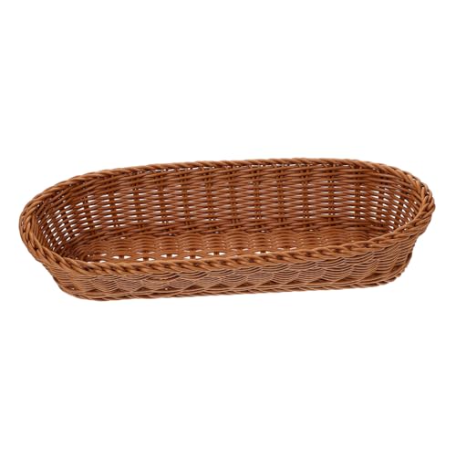 FUNOMOCYA Woven Plastic Storage Basket for Fruits Vegetables and Bread for Home Organization and Serving
