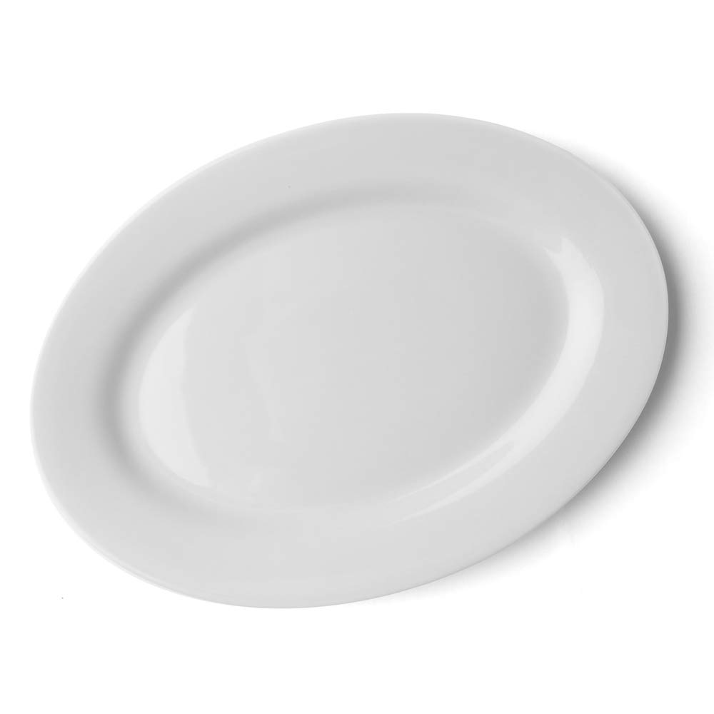 'Holst Porcelaine VLP 400 Plat Ovale Vital Level Plat Blanc 40 x 28 x 3 cm