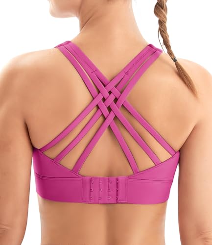 Image of Sports Bras for Women High Support Large Bust Strappy Workout Tanks Tops