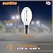 Sunlite 03663 MH400/U/MOG M59 Metal Halide Lamp, 400 Watts, Mogul Base (E39), ED37, 12,000 Hour Life Span, 36000 Lumen, Clear Finish, 4000K