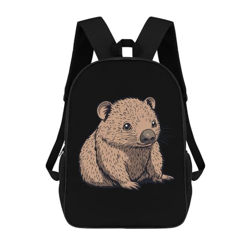 Wombat Classic 17 Inch Backpack for Men Women Casual Basic Bag with Side Pockets for Travel Business