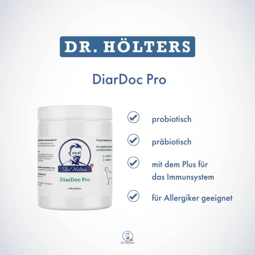 DiarDoc Pro von Dr. Hölter Probiotikum für Hunde. Zur Stabilisierung der physiologischen Verdauung. Präbiotika gegen Verdauungsprobleme, unterstützt das Immunsystem (90 Kapseln)