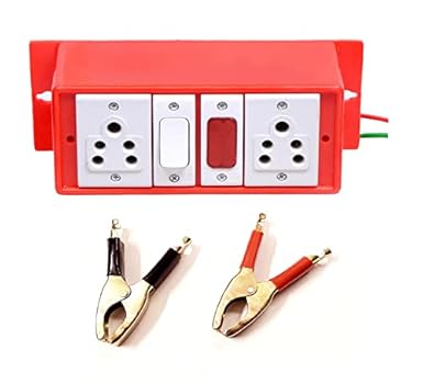 ERH India Powerful Mini Car Inverter for Multiple Applications with Battery Connector Clips Red Black dc to ac converter 12v to 220v converter inverter with 2 Output Sockets