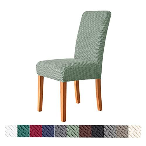 Housses de chaise dossier haut extensibles amovibles lot de 6 housses de chaise vert sauge