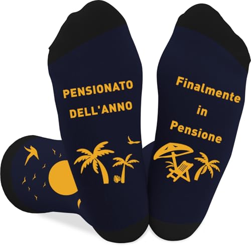 Coopyin Regalo Pensione Uomo Donne Natale Compleanno Festa della Donna San Valentino Festa della Mamma Pasqua Halloween Grazie Idee Regali per Pensione Originali Utile Lustige Socken