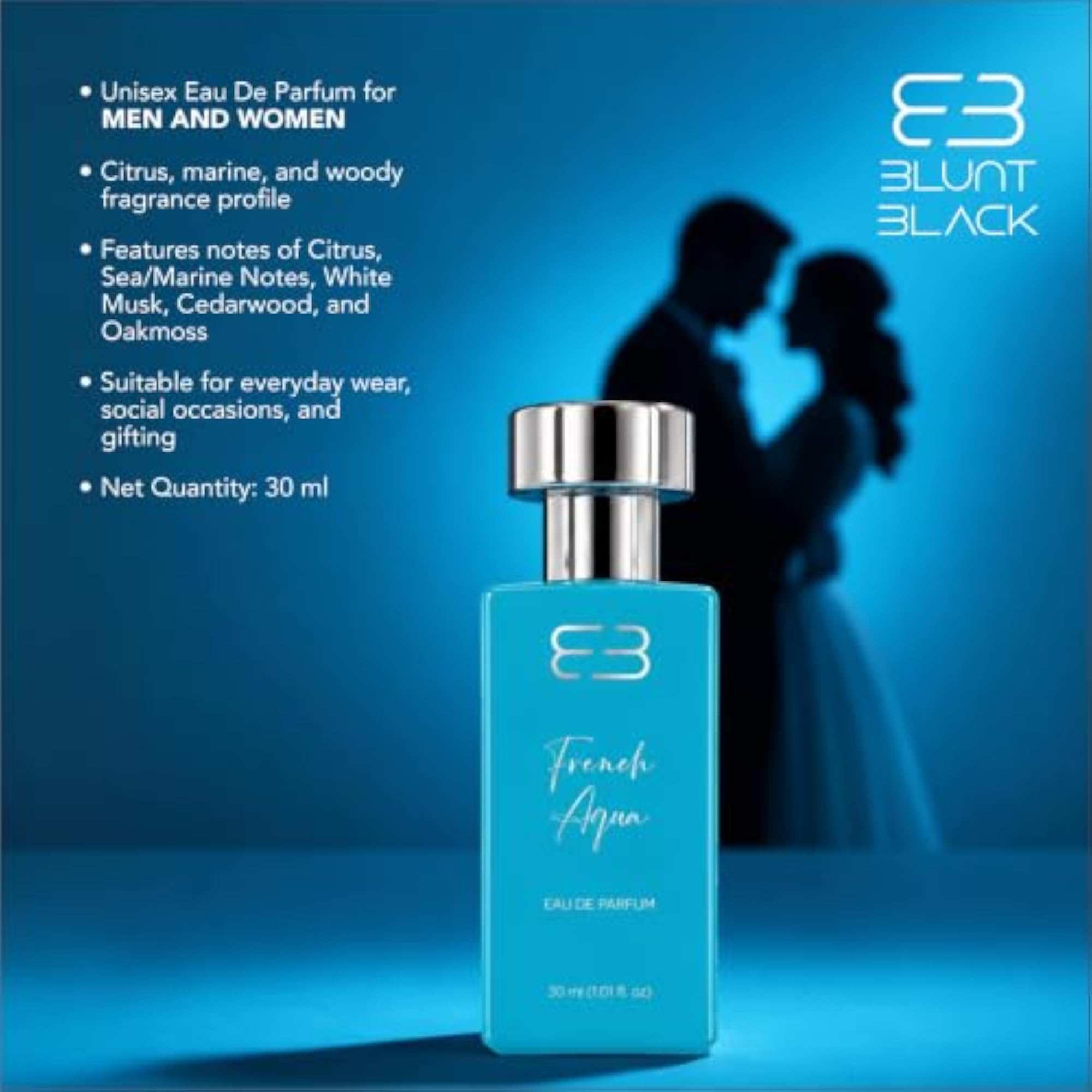 French Aqua Eau De Parfum for Men & Women, 30ml