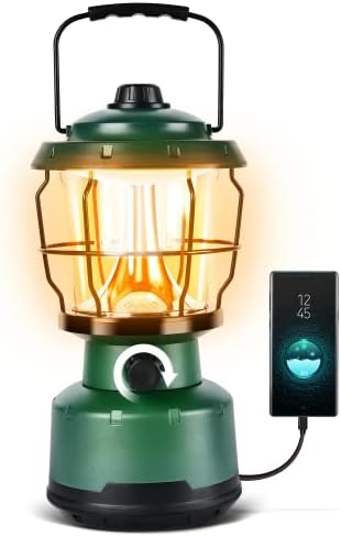 LED Camping Lantern, Rechargeable Batteries Powered Lantern 2500LM, Water Resistant Emergency Lantern for Power Outage, Hurricane, Hiking