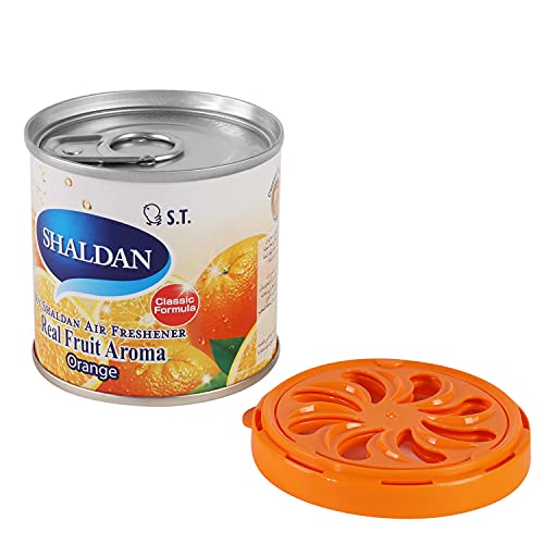 Image of Auto Dynasty My Shaldan Japanese Room /Car Limonene Gel Natural Air Freshener Cans, Orange Scent, 80g