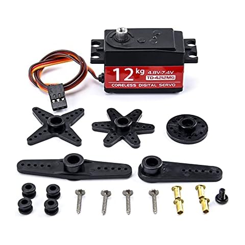Waterproof 12kg Servo 180 Dgree Metal Gear High Speed Digital Servo Motor for Helicopter Tail Robot Car Drone Boat Cover